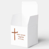 Palm Cross gepersonaliseerde gunsten voor de doop Bedankdoosjes (Geopend)