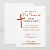 Palm Cross gepersonaliseerde religieuze gebeurteni Kaart (Voorkant / Achterkant)