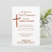 Palm Cross gepersonaliseerde religieuze gebeurteni Kaart (Staand voorkant)