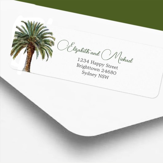 Palm Date Tree Elegant Modern Chic Etiket