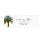 Palm Date Tree Elegant Modern Chic Etiket (Voorkant)