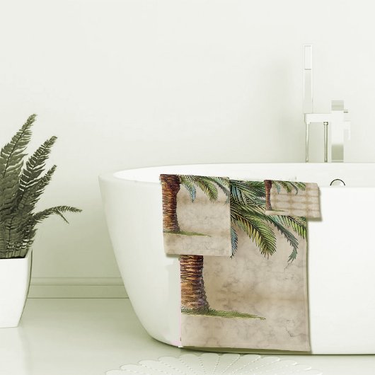Palm Date Tree  Tropical Summer Elegant Bad Handdoek