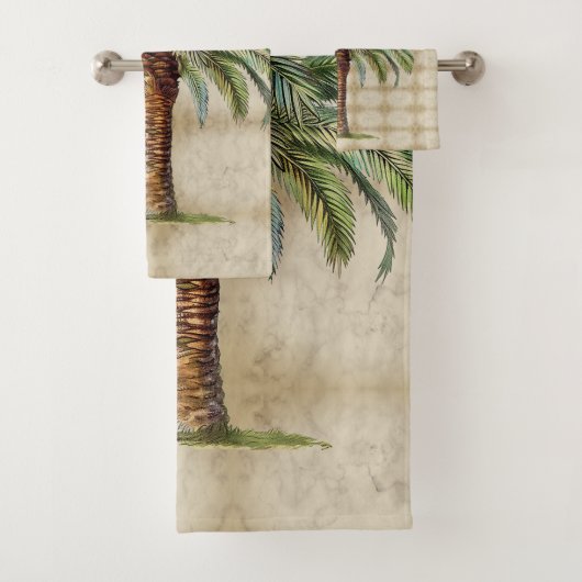 Palm Date Tree  Tropical Summer Elegant Bad Handdoek (Insitu)