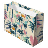 Palm Decorated Gift Bag Groot Cadeauzakje (Voorkant Gekanteld)