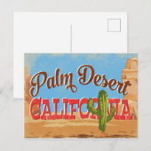 Palm Desert Briefkaart Californische woestijn Retr (Voorkant / Achterkant)