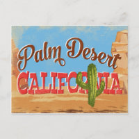Palm Desert Briefkaart Californische woestijn Retr