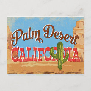 Palm Desert Briefkaart Californische woestijn Retr