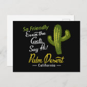 Palm Desert Cactus Funny Retro Briefkaart (Voorkant / Achterkant)