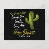 Palm Desert Cactus Funny Retro Briefkaart (Voorkant)