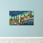 Palm Desert, Californië - grote letterscènes Canvas Afdruk (Insitu (Houten vloer))