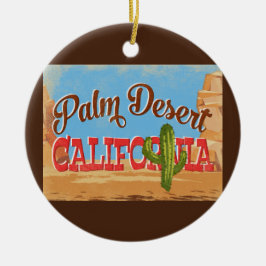 Palm Desert Californische Cartoon Reis Reisreis Keramisch Ornament