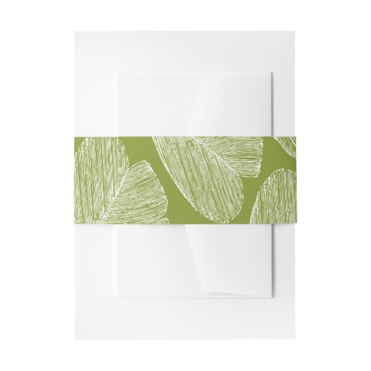  Palm Destination Strand Bruiloft Belly Band Uitnodigingen Wikkel (Voorkant Voorbeeld)