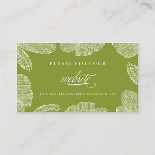 Palm Destination Trouwwebsite invoegen Informatiekaartje (Voorkant)