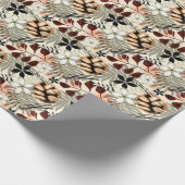 Palm en monstera-bladeren, tropisch cadeaupapier (Hoek)