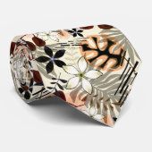 Palm en monstera-bladeren, tropisch stropdas (Opgerold)