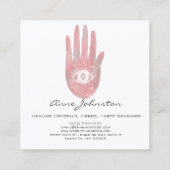 Palm- en Oog-Visitekaartje Vierkante Visitekaartje (Achterkant)