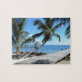 Palm en pier in Belize Legpuzzel (Horizontaal)