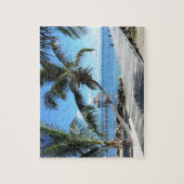 Palm en pier in Belize Legpuzzel (Verticaal)