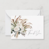 Palm Eucalyptus Beige Bloemen Hartelijk dank Kaart