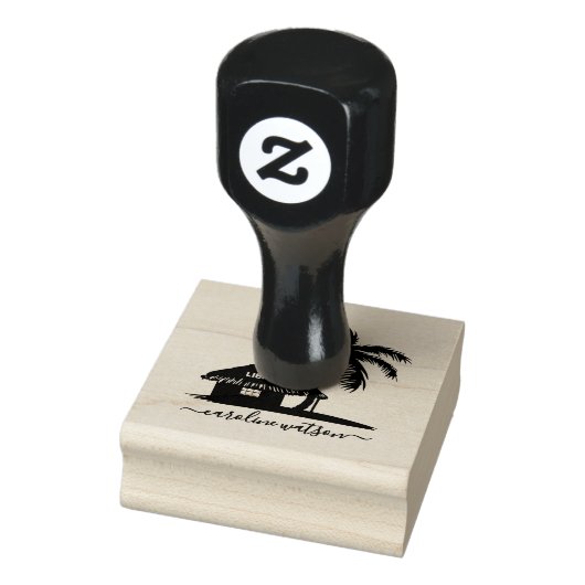 Palm Ex libris Rubber Stamp Rubberstempel (Stempel)