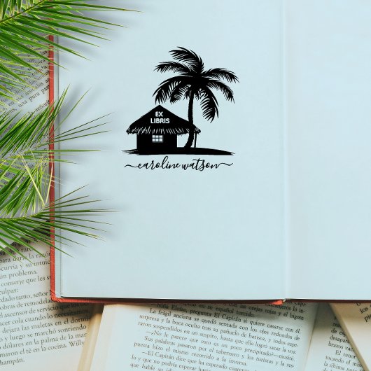 Palm  Ex libris  Rubberen stempel