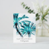 *~* Palm- Exotic AP25 Personaliseer reizen Abstrac Briefkaart (Staand voorkant)