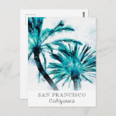 *~* Palm- Exotic AP25 Personaliseer reizen Abstrac Briefkaart (Voorkant / Achterkant)