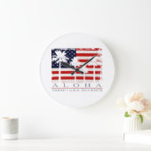 Palm Flag Hawaii Aloha Patriotic Wall klok (Huis)