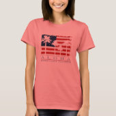 Palm Flag Hawaii Dames T-Shirts (Voorkant)