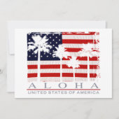 Palm Flag USA Aloha Party Kaart (Voorkant)