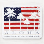 Palm Flag USA Mousepad Muismat (Voorkant)