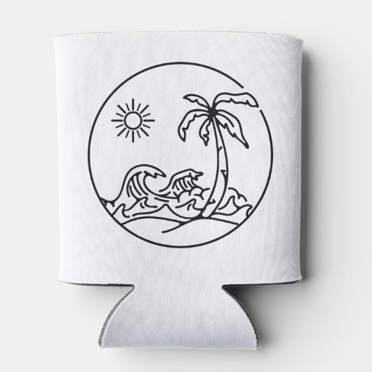 Palm Floral Tropical Wedding | Witte Koelbox Blikjeskoeler (Achterkant)