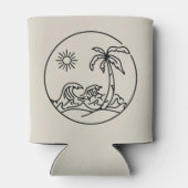 Palm Floral Tropical Wedding | Zand Koelbox Blikjeskoeler (Achterkant)