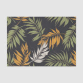 Palm Fonds Herfst Style Pattern Tissuepapier (Voorkant)