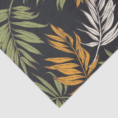 Palm Fonds Herfst Style Pattern Tissuepapier (Detail)