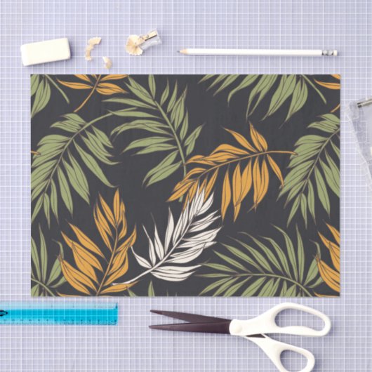 Palm Fonds Herfst Style Pattern Tissuepapier (Craft)