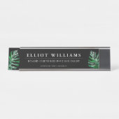 Palm Fonds Professionals - Gepersonaliseerd zwart Bureau Naambordje (Voorkant)