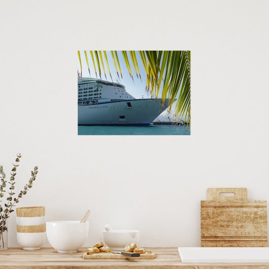 Palm Framed Bow Poster (Keuken)