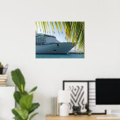 Palm Framed Bow Poster (Thuiskantoor)