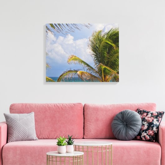 Palm Framed Canvas Afdruk (Insitu (Woonkamer))