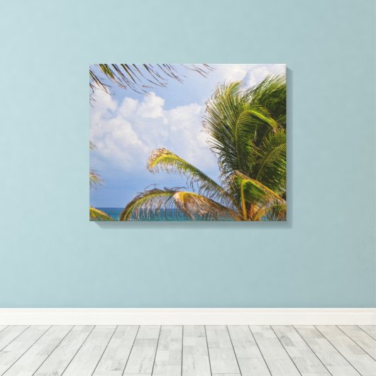 Palm Framed Canvas Afdruk (Insitu (Houten vloer))