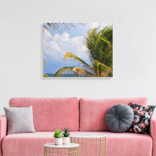 Palm Framed Canvas Afdruk