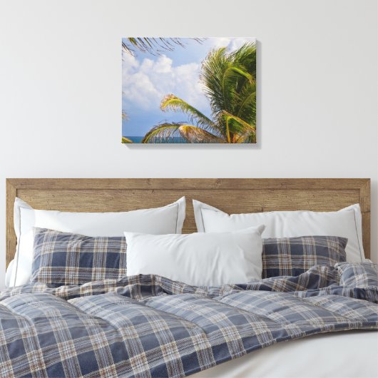 Palm Framed Canvas Afdruk (Insitu (Slaapkamer))