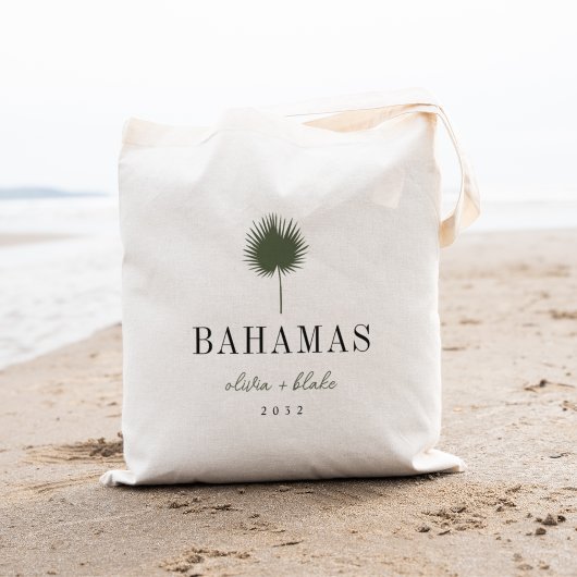 Palm Frond Bestemming Bruiloft Welkom Tote Bag