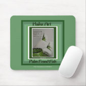 Palm Frond Fish Haiku Art Mousepad Muismat (Met muis)