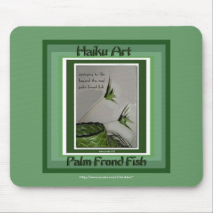 Palm Frond Fish Haiku Art Mousepad Muismat