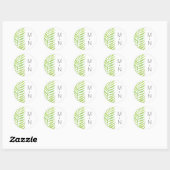 Palm Frond monogram bruiloft envelop zegel 4190 (Vel)