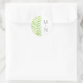 Palm Frond monogram bruiloft envelop zegel 4190 (Tas)