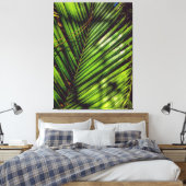 Palm Frond, Pine Needles and Shadows Canvas Print (Insitu (Slaapkamer))