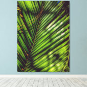 Palm Frond, Pine Needles and Shadows Canvas Print (Insitu (Houten vloer))